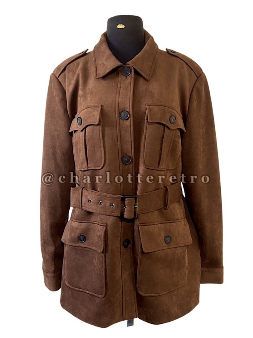 Preston & York • Faux Suede Safari Jacket